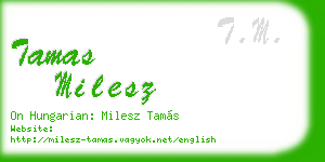 tamas milesz business card