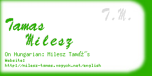 tamas milesz business card